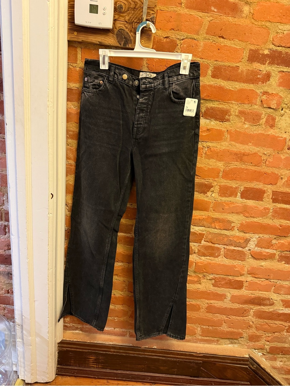 We The Free Washed Black Straight Jeans NWT